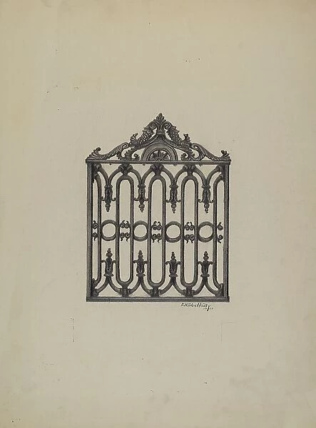 Gate, 1937. Creator: Eugene Shellady