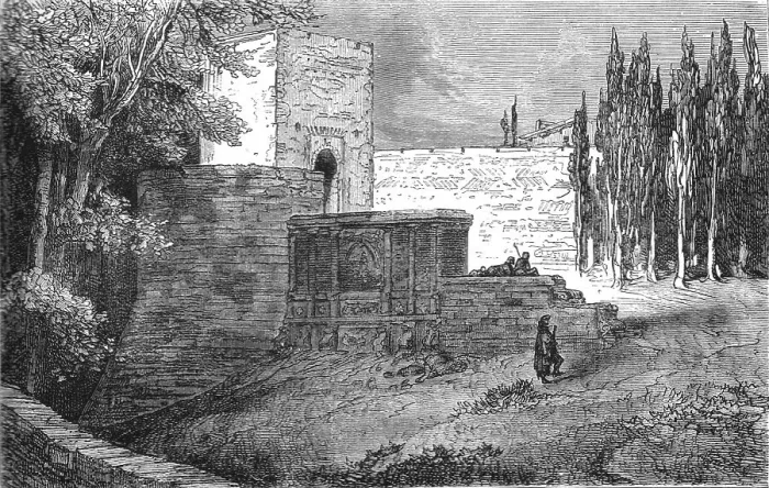 Framed Print : The gate of the Alhambra; Notes on Spain, 1875. Creator: Unknown Framed Print : The gate of the Alhambra; Notes on Spain, 1875. Creator: Unknown