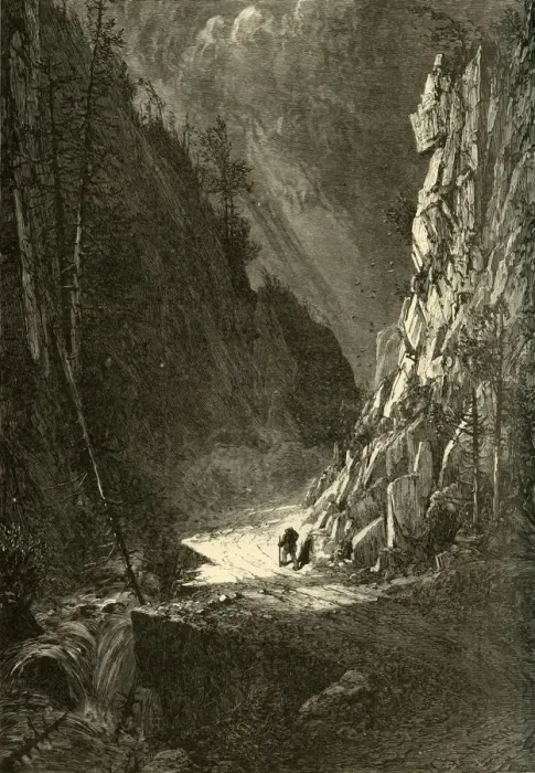 Framed Print : Gate of the Crawford Notch, 1872. Creator: Harry Fenn Framed Print : Gate of the Crawford Notch, 1872. Creator: Harry Fenn