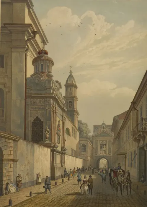 Framed Print : The Gate of Dawn (Ostra Brama) in Vilnius, 1847 Framed Print : The Gate of Dawn (Ostra Brama) in Vilnius, 1847
