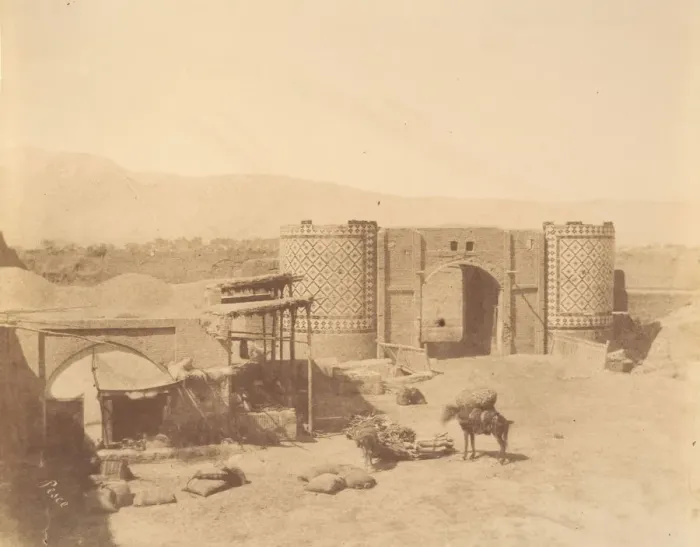 Framed Print : [Gate of Government, Teheran, Iran], 1840s-60s. Creator: Luigi Pesce