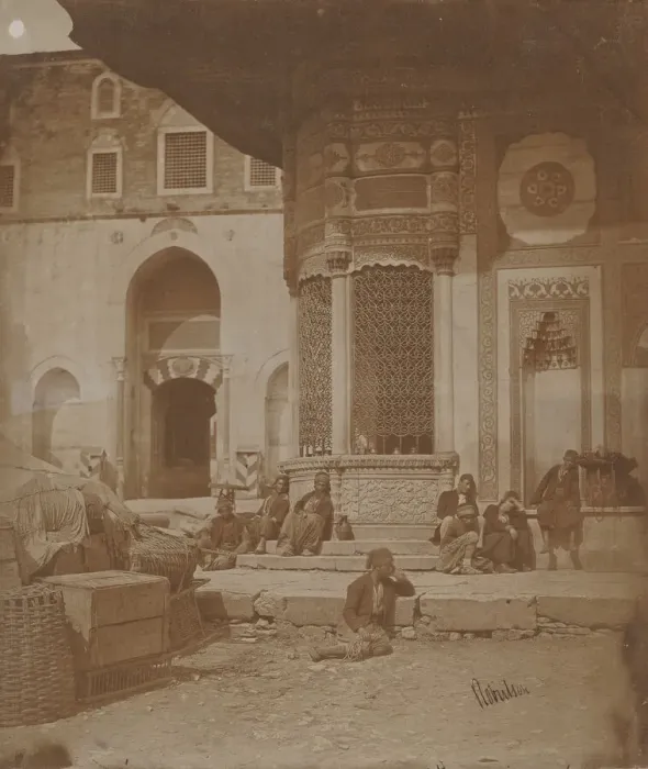 Framed Print : Gate to Imperial Palace and Fountain of Ahmed III, 1857. Creator: James Robertson Framed Print : Gate to Imperial Palace and Fountain of Ahmed III, 1857. Creator: James Robertson