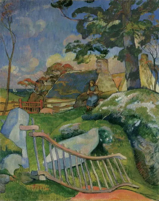 Framed Print : The Gate (La Barrière), 1889. Creator: Gauguin, Paul Eugéne Henri (1848-1903) Framed Print : The Gate (La Barrière), 1889. Creator: Gauguin, Paul Eugéne Henri (1848-1903)