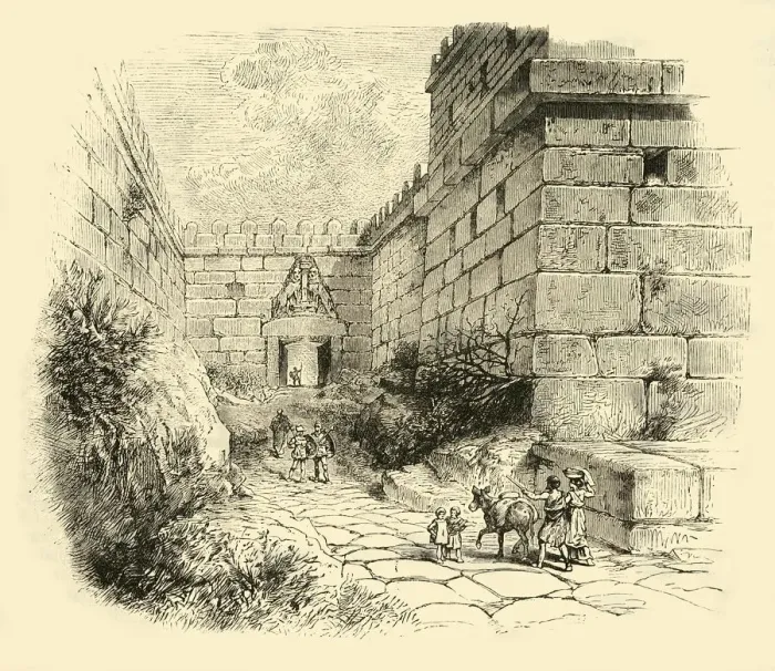 Framed Print : Gate of the Lions at Mycenae, 1890. Creator: Unknown Framed Print : Gate of the Lions at Mycenae, 1890. Creator: Unknown