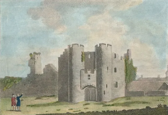 Framed Print : Gate of Pembroke Castle, Pembrokeshire, 1785. Artist: John Newton Framed Print : Gate of Pembroke Castle, Pembrokeshire, 1785. Artist: John Newton