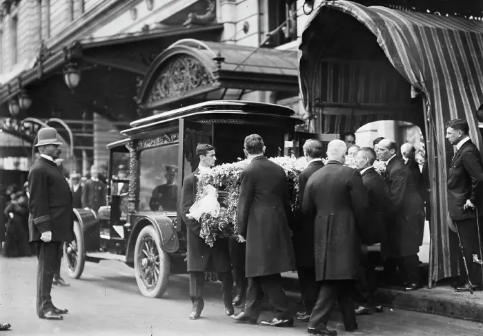 Framed Print : Gates Funeral N.Y. 1911. Creator: Bain News Service Framed Print : Gates Funeral N.Y. 1911. Creator: Bain News Service