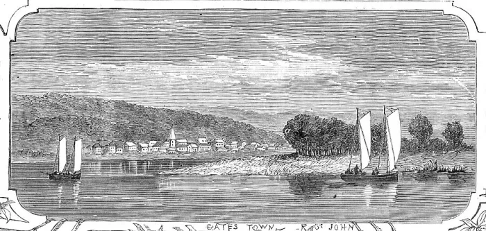 Framed Print : Gates Town, River St. John, 1860. Creator: Smyth Framed Print : Gates Town, River St. John, 1860. Creator: Smyth