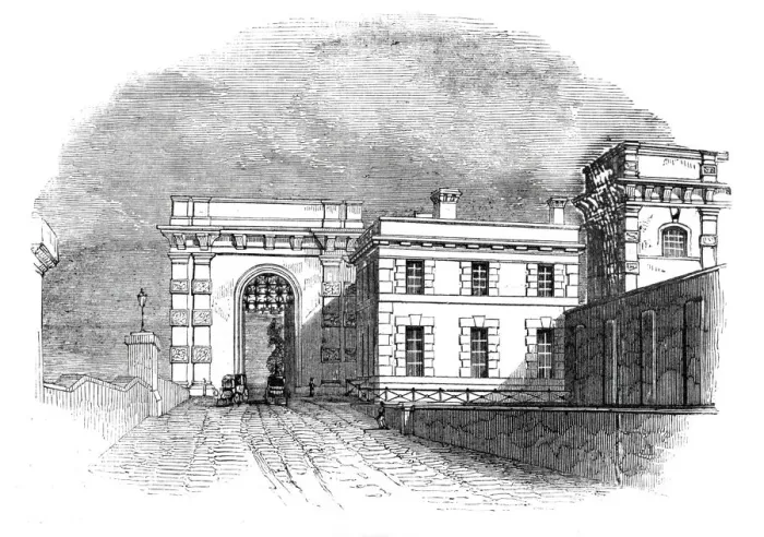 Framed Print : The Gateway, 1842. Creator: Unknown Framed Print : The Gateway, 1842. Creator: Unknown