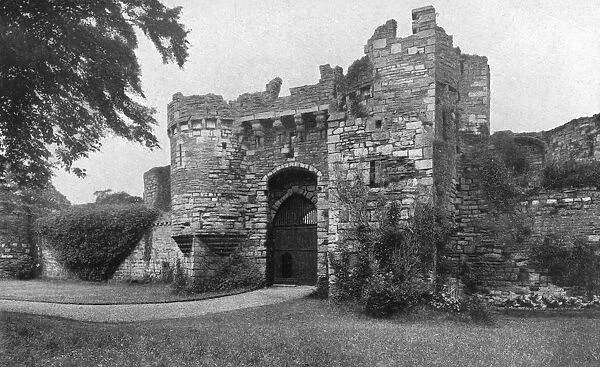 Gateway to Beaumaris Castle, Anglesey, Wales, 1924-1926