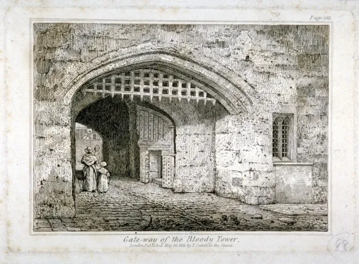 Framed Print : Gateway to the Bloody Tower, Tower of London, 1821 Framed Print : Gateway to the Bloody Tower, Tower of London, 1821