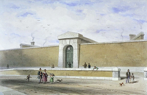 Gateway of Bridewell Prison, Tothill Fields, Westminster, London, c1850