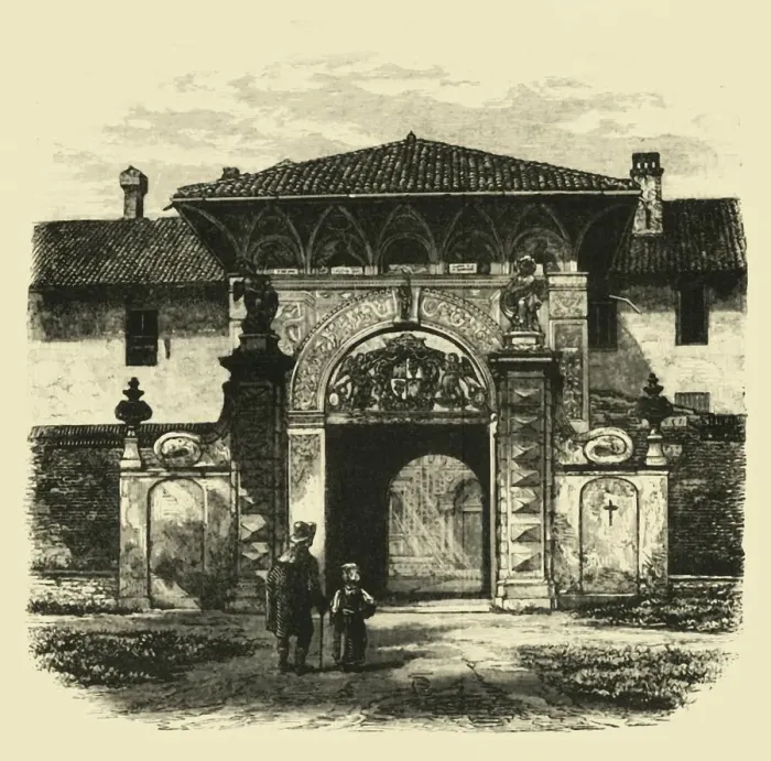 Framed Print : Gateway of the Certosa, Pavia, 1890. Creator: Unknown Framed Print : Gateway of the Certosa, Pavia, 1890. Creator: Unknown