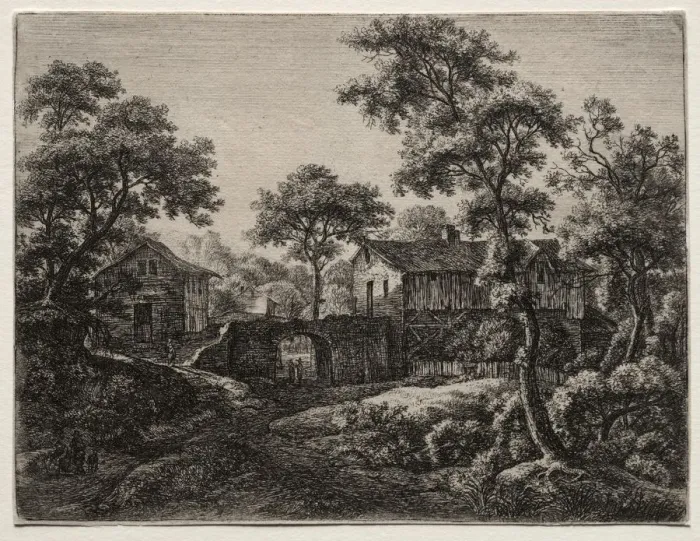 Framed Print : A Gateway. Creator: Anthonie Waterloo (Dutch, 1609  /  10-1690)