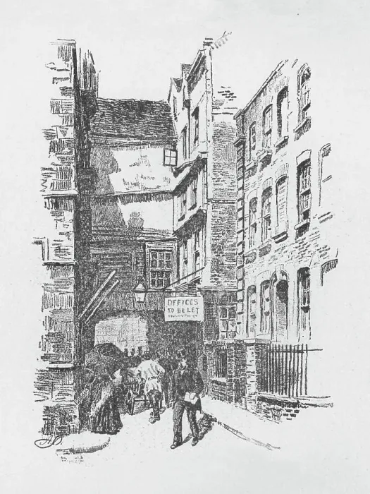 Framed Print : Gateway to Great St. Helens, and Almshouses, 1890 Framed Print : Gateway to Great St. Helens, and Almshouses, 1890
