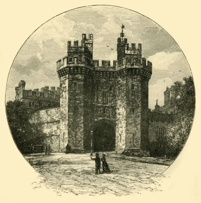 Framed Print : Gateway of Lancaster Castle, 1898. Creator: Unknown Framed Print : Gateway of Lancaster Castle, 1898. Creator: Unknown