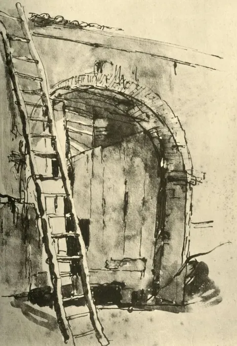Framed Print : Gateway, mid 18th century, (1928). Artist: Giovanni Battista Tiepolo Framed Print : Gateway, mid 18th century, (1928). Artist: Giovanni Battista Tiepolo