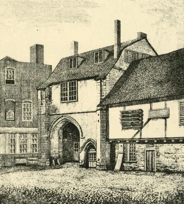 Framed Print : Gateway of St. Saviours, Bermondsey, 1794, (1925). Creator: Unknown Framed Print : Gateway of St. Saviours, Bermondsey, 1794, (1925). Creator: Unknown