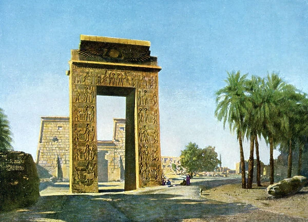 Gateway in front of the Temple of Khonsu, Karnak, Egypt, 20th Century
