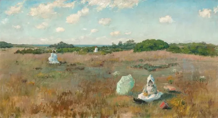 Framed Print : Gathering Autumn Flowers, 1894 / 1895. Creator: William Merritt Chase Framed Print : Gathering Autumn Flowers, 1894 / 1895. Creator: William Merritt Chase