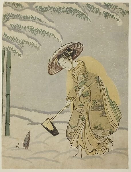 Gathering Bamboo Shoots, c. 1765. Creator: Suzuki Harunobu