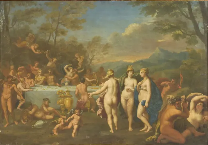 Framed Print : A Gathering of Gods, 1657-1705. Creator: Johannes van Haensbergen Framed Print : A Gathering of Gods, 1657-1705. Creator: Johannes van Haensbergen