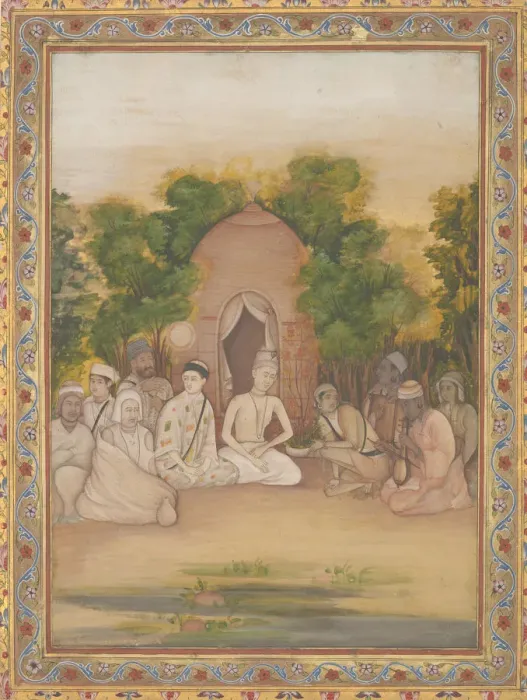 Framed Print : A Gathering of Holy Men of Different Faiths, ca. 1770-75. Creator: Mir Kalan Khan Framed Print : A Gathering of Holy Men of Different Faiths, ca. 1770-75. Creator: Mir Kalan Khan