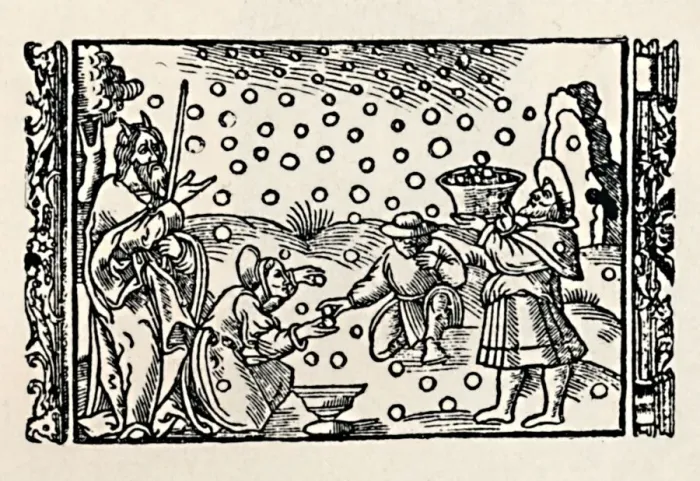 Framed Print : Gathering Manna, 1539, (1903) Framed Print : Gathering Manna, 1539, (1903)