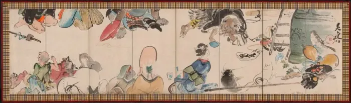 Framed Print : Gathering of Otsu-e Subjects, late 1800s. Creator: Shibata Zeshin (Japanese, 1807-1891) Framed Print : Gathering of Otsu-e Subjects, late 1800s. Creator: Shibata Zeshin (Japanese, 1807-1891)