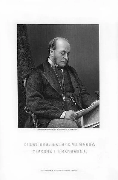 Gathorne Gathorne-Hardy, 1st Earl of Cranbrook, English politician, 1881. Artist: E Stodart