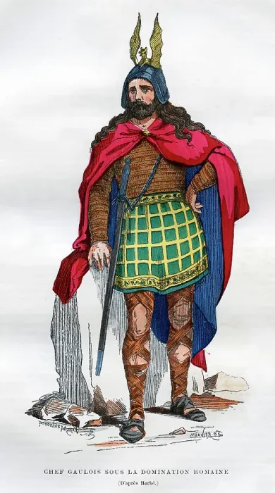 Framed Print : Gaul chief under the Roman occupation, 1st century BC - 5th century AD (1882-1884). Artist: Meunier Framed Print : Gaul chief under the Roman occupation, 1st century BC - 5th century AD (1882-1884). Artist: Meunier