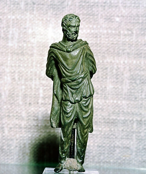 Gaullish prisoner, Roman bronze figure, Umbria, Imperial period