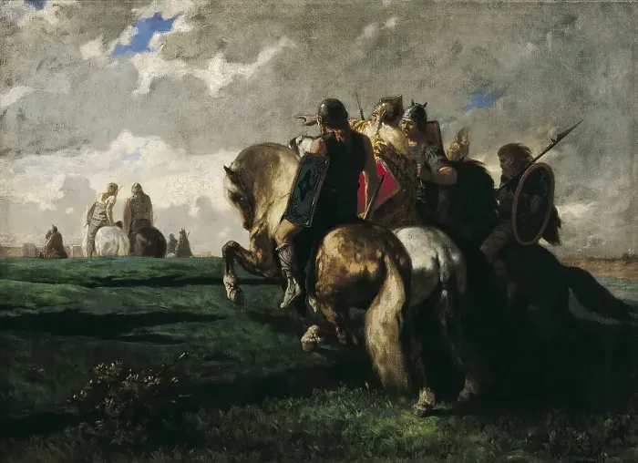 Framed Print : Gauls before Rome. Creator: Luminais, Évariste Vital (1822-1896) Framed Print : Gauls before Rome. Creator: Luminais, Évariste Vital (1822-1896)