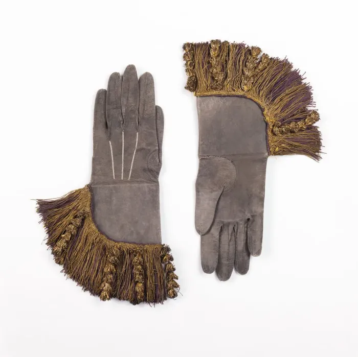 Framed Print : Gauntlets, British, 1680-1710. Creator: Unknown Framed Print : Gauntlets, British, 1680-1710. Creator: Unknown