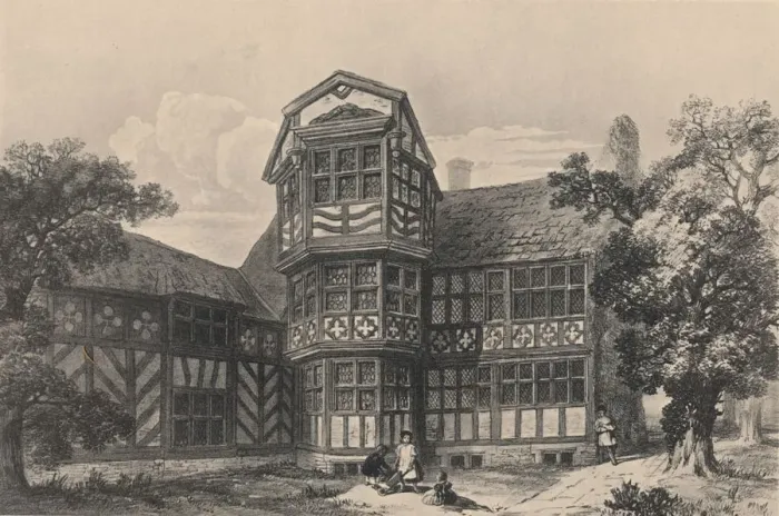 Framed Print : Gawsworth Old Hall, Cheshire, 1915 Framed Print : Gawsworth Old Hall, Cheshire, 1915