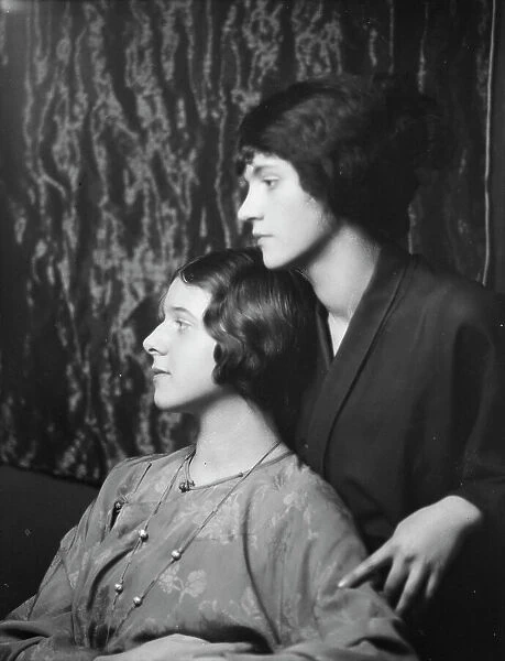 Gazarian, Olga, Miss, and unidentified woman, portrait photograph, 1932 Creator: Arnold Genthe