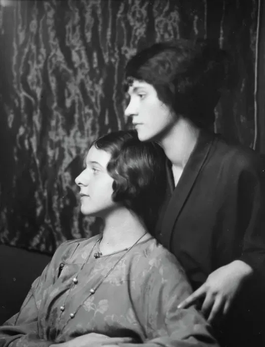 Framed Print : Gazarian, Olga, Miss, and unidentified woman, portrait photograph, 1932 Creator: Arnold Genthe Framed Print : Gazarian, Olga, Miss, and unidentified woman, portrait photograph, 1932 Creator: Arnold Genthe