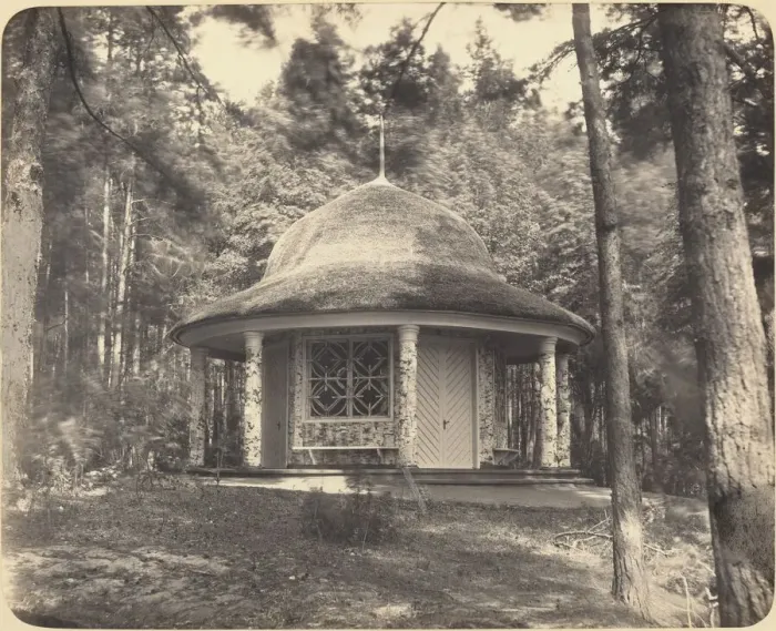 Framed Print : Gazebo in the Forest Near Moscow, c. 1870s. Creator: Scherer Nabholz & Co Framed Print : Gazebo in the Forest Near Moscow, c. 1870s. Creator: Scherer Nabholz & Co