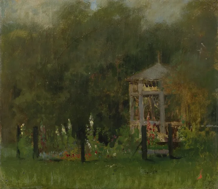 Framed Print : Gazebo in the Park in Strazky. Forest Scenery, 1875-1885. Creator: Ladislav Mednyanszky Framed Print : Gazebo in the Park in Strazky. Forest Scenery, 1875-1885. Creator: Ladislav Mednyanszky