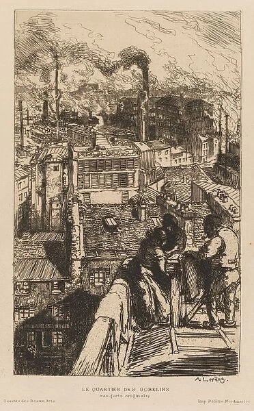 Gazette des Beaux-Arts: Le Quartier des Gobelins, 1889. Creator: Auguste Louis Lepere (French
