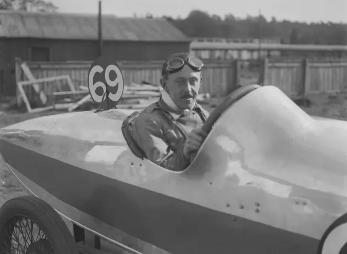 Framed Print : GC Stead in his AC 5 at the JCC 200 Mile Race, Brooklands, Surrey, 1921. Artist: Bill Brunell Framed Print : GC Stead in his AC 5 at the JCC 200 Mile Race, Brooklands, Surrey, 1921. Artist: Bill Brunell