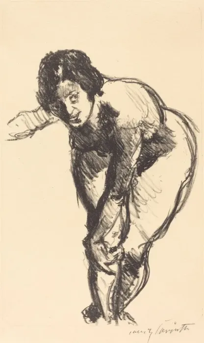 Framed Print : Gebeugter Akt (Nude Bending Forward), 1916. Creator: Lovis Corinth Framed Print : Gebeugter Akt (Nude Bending Forward), 1916. Creator: Lovis Corinth