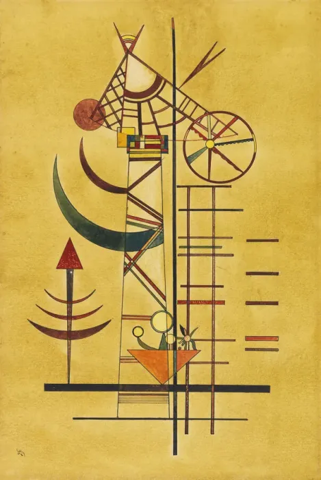 Framed Print : Gebogene Spitzen, 1927. Creator: Kandinsky, Wassily Vasilyevich (1866-1944) Framed Print : Gebogene Spitzen, 1927. Creator: Kandinsky, Wassily Vasilyevich (1866-1944)