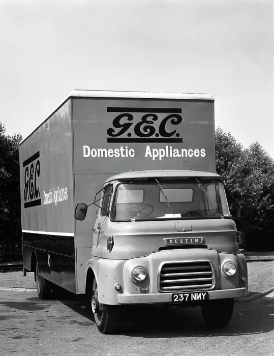 Framed Print : GEC Austin delivery lorry, Swinton South Yorkshire, 1963. Artist: Michael Walters Framed Print : GEC Austin delivery lorry, Swinton South Yorkshire, 1963. Artist: Michael Walters