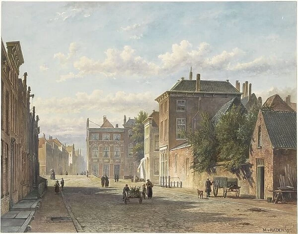 The Gedempte Burgwal in The Hague, 1842-1879. Creator: Marinus van Raden