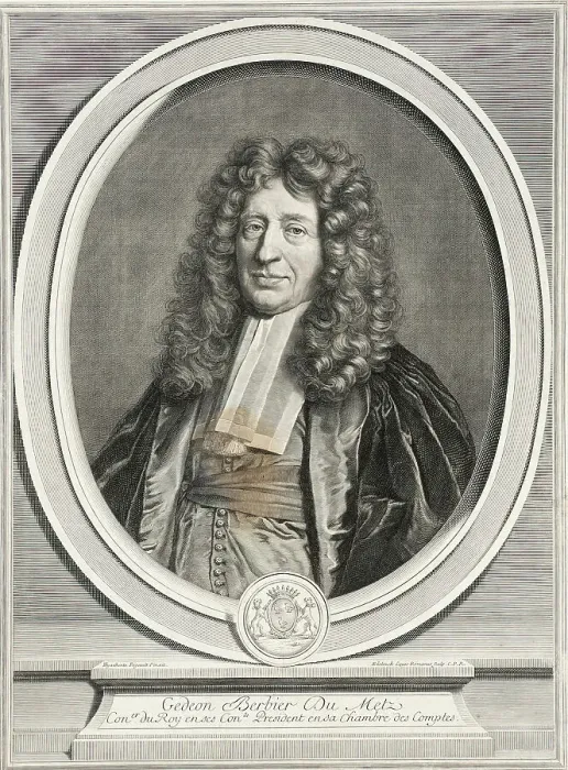 Framed Print : Gédéon Berbier du Metz, c1700. Creator: Gerard Edelinck Framed Print : Gédéon Berbier du Metz, c1700. Creator: Gerard Edelinck