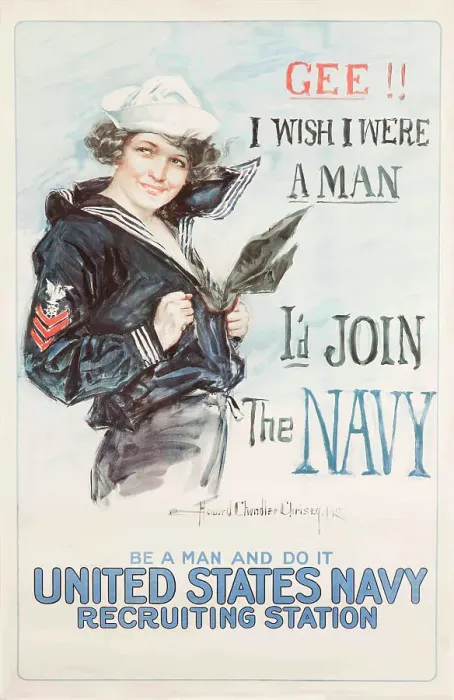 Framed Print : Gee! I Wish I Were a Man, 1917. Creator: Christy; Howard Chandler (1872-1952) Framed Print : Gee! I Wish I Were a Man, 1917. Creator: Christy; Howard Chandler (1872-1952)