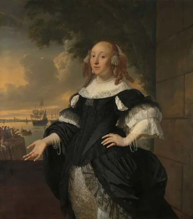 Framed Print : Geertruida den Dubbelde (1647-84), Wife of Aert van Nes, 1668. Creator: Bartholomeus van der Helst Framed Print : Geertruida den Dubbelde (1647-84), Wife of Aert van Nes, 1668. Creator: Bartholomeus van der Helst