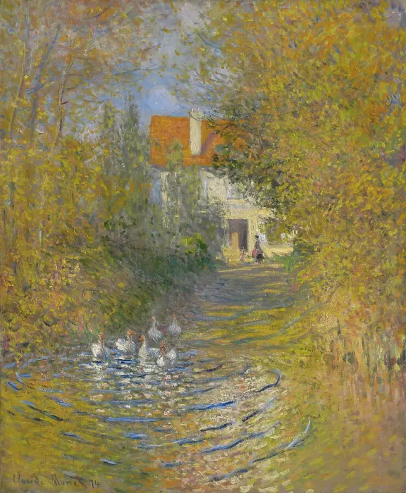 Framed Print : The Geese, 1874. Creator: Claude Monet Framed Print : The Geese, 1874. Creator: Claude Monet