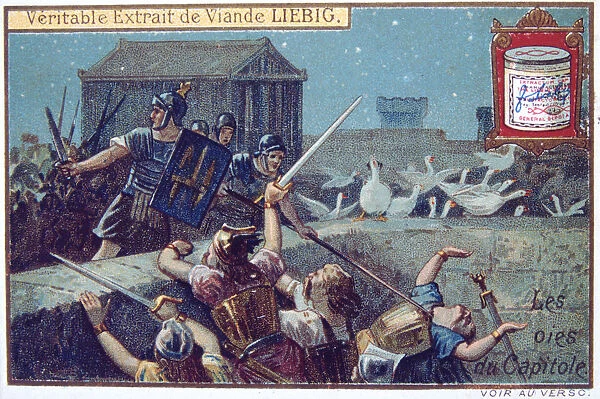 The Geese of the Capital, Liebig continental trade card, c1900
