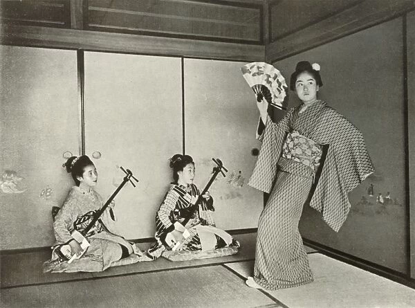 A Geisha Dancing, 1910. Creator: Herbert Ponting